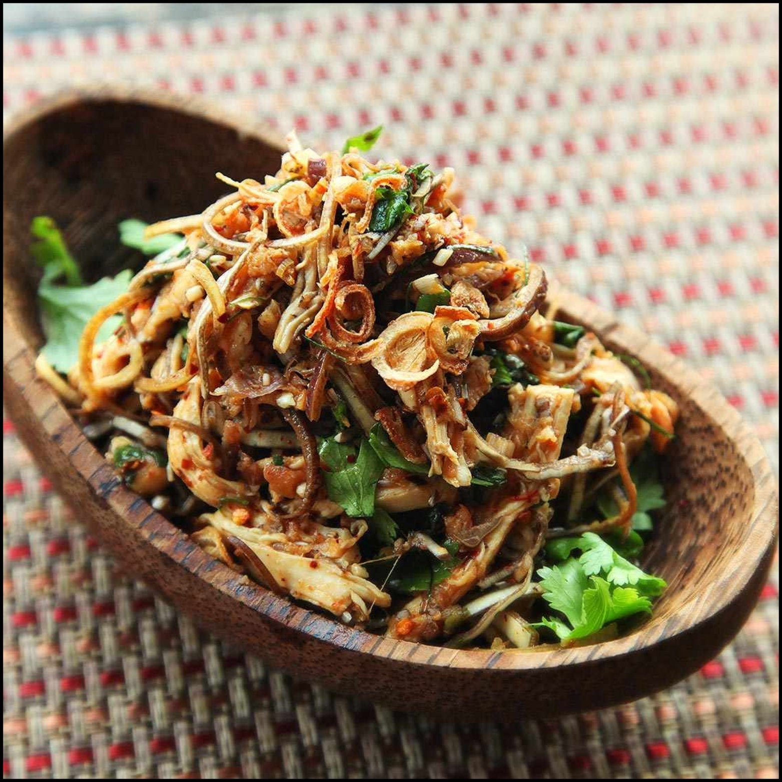 SPICY CHICKEN WITH BANANA BLOSSOME SALAD